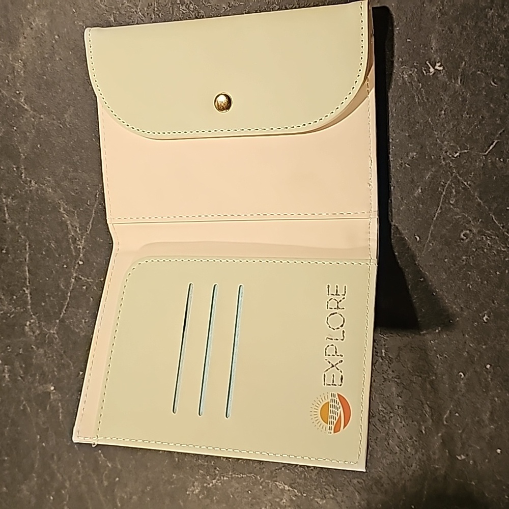 Funky boho wander explore punch needle passport holder wallet - Picture 2 of 5